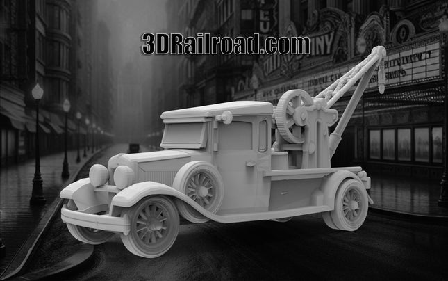 1920 Dodge Crane Truck - 1920s - Custom Sculptures 3D Printed in Clear Resin