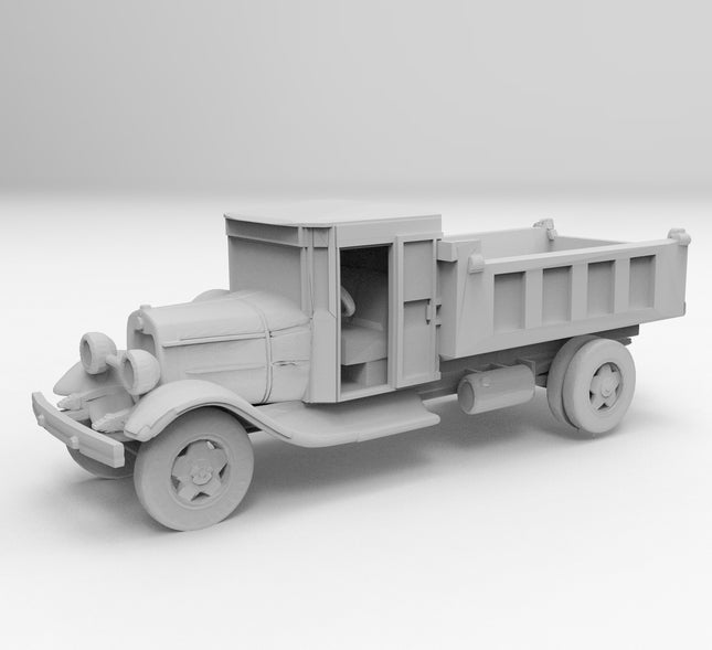1920 Ford Dump Truck  - 1920s - Custom Sculptures 3D Printed in Clear Resin