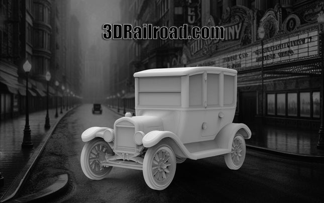 1920 Model T Centerline - 1920s - Custom Sculptures 3D Printed in Clear Resin