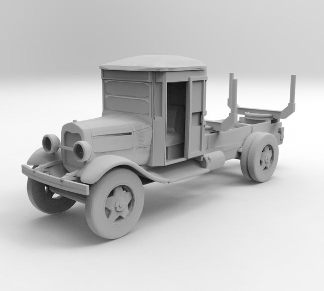 1920 Logging Truck  - 1920s - Custom Sculptures 3D Printed in Clear Resin