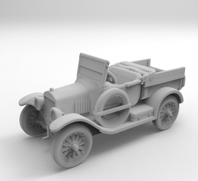 1920 Model T Truck Open - 1920s - Custom Sculptures 3D Printed in Clear Resin