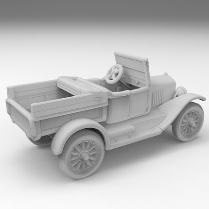 1920 Model T Truck Open - 1920s - Custom Sculptures 3D Printed in Clear Resin