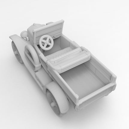 1920 Model T Truck Open - 1920s - Custom Sculptures 3D Printed in Clear Resin
