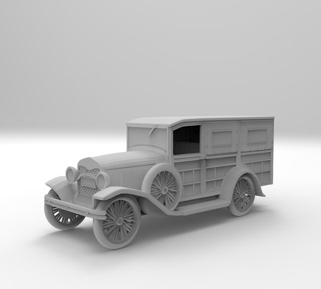 1920 Armored Car  - 1920s - Custom Sculptures 3D Printed in Clear Resin
