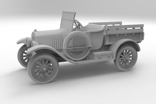 1920 Ford Model T Work Truck - 1920s - Custom Sculptures 3D Printed in Clear Resin