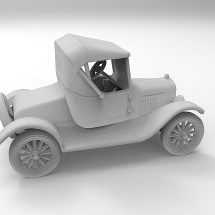 1924 Ford 2 Seat Runabout - 1920s - Custom Sculptures 3D Printed in Clear Resin