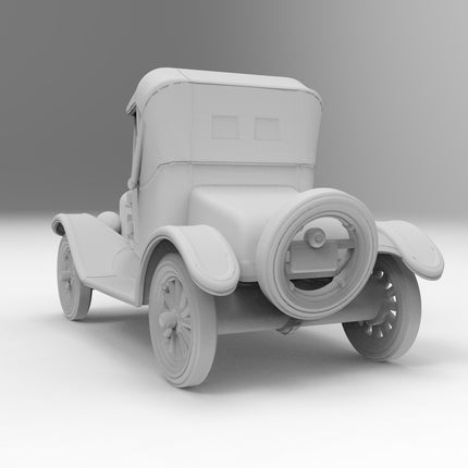 1924 Ford 2 Seat Runabout - 1920s - Custom Sculptures 3D Printed in Clear Resin