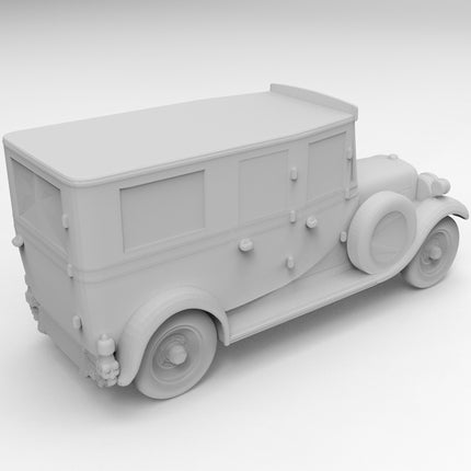 1926 Ambulance - 1920s - Custom Sculptures 3D Printed in Clear Resin