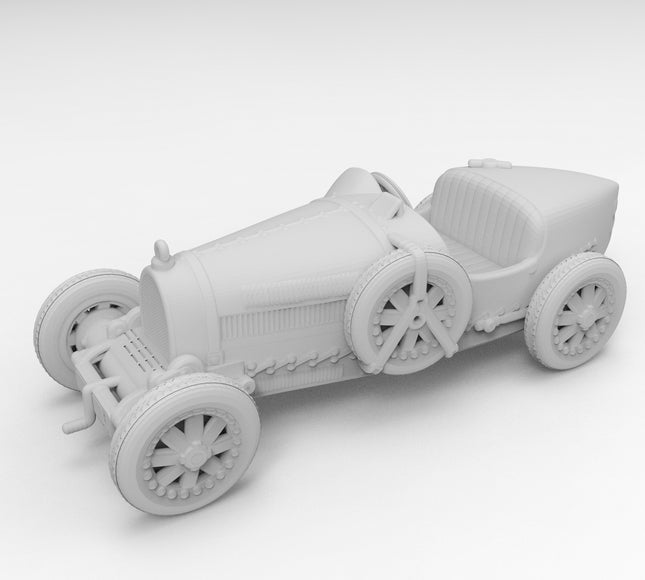 1926 Bugatti - 1920s - Custom Sculptures 3D Printed in Clear Resin