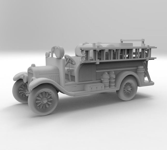 1926 Firetruck - 1920s - Custom Sculptures 3D Printed in Clear Resin