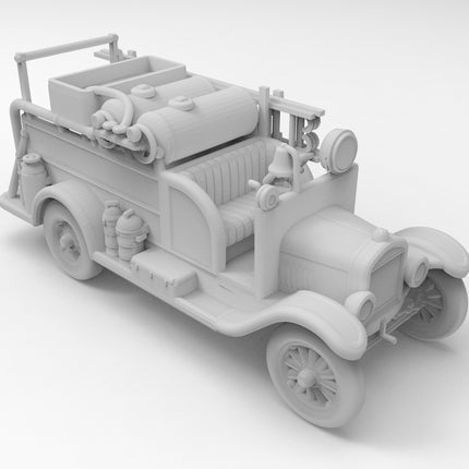 1926 Firetruck - 1920s - Custom Sculptures 3D Printed in Clear Resin