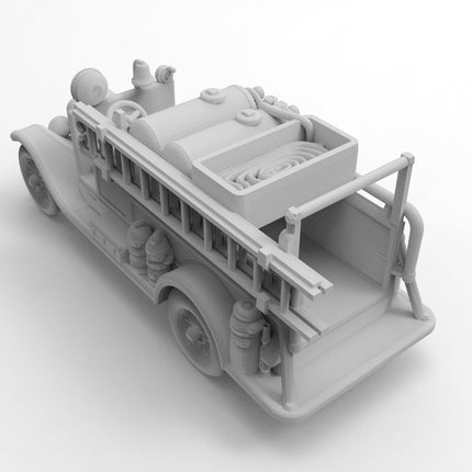 1926 Firetruck - 1920s - Custom Sculptures 3D Printed in Clear Resin