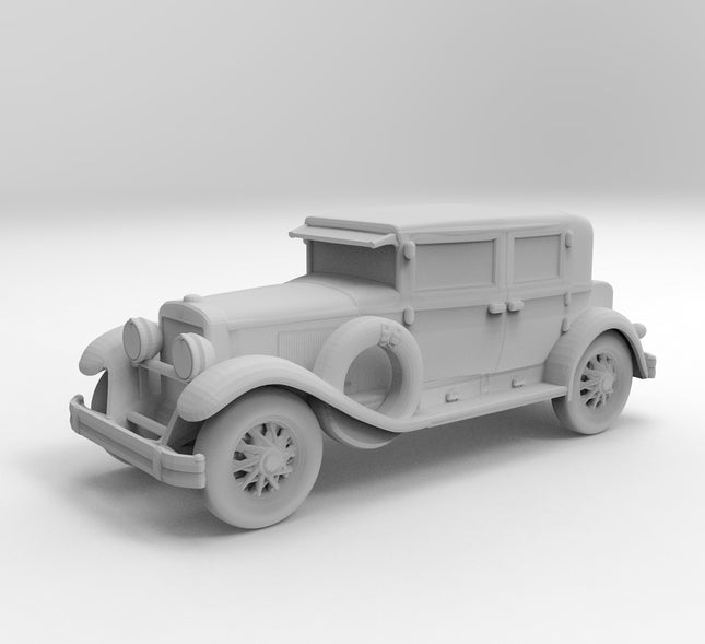 1928 Lincoln Towncar - 1920s - Custom Sculptures 3D Printed in Clear Resin