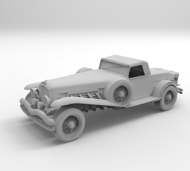 1929 Deusenberg - 1920s - Custom Sculptures 3D Printed in Clear Resin