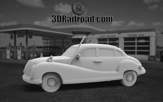 1950 BMW SALON Sedan - Custom Sculptures 3D Printed in Clear Resin