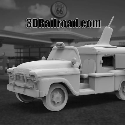 1950  Ice Cream Truck 2 - Custom Sculptures 3D Printed in Clear Resin