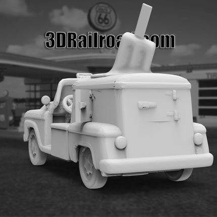 1950  Ice Cream Truck 2 - Custom Sculptures 3D Printed in Clear Resin