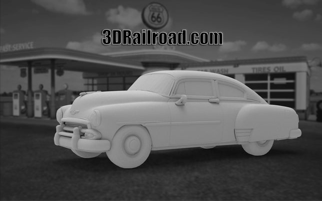 1951 Chevy Fleetline  - Custom Sculptures 3D Printed in Clear Resin