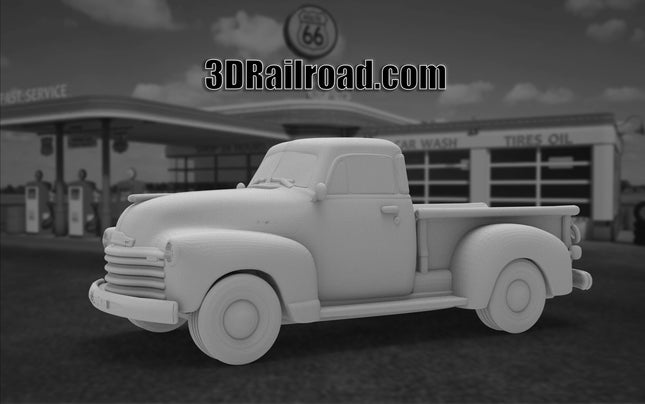 1951 Chevy Pickup - Custom Sculptures 3D Printed in Clear Resin