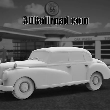 1951 Mercedess-Benz 300 Limousine - Custom Sculptures 3D Printed in Clear Resin