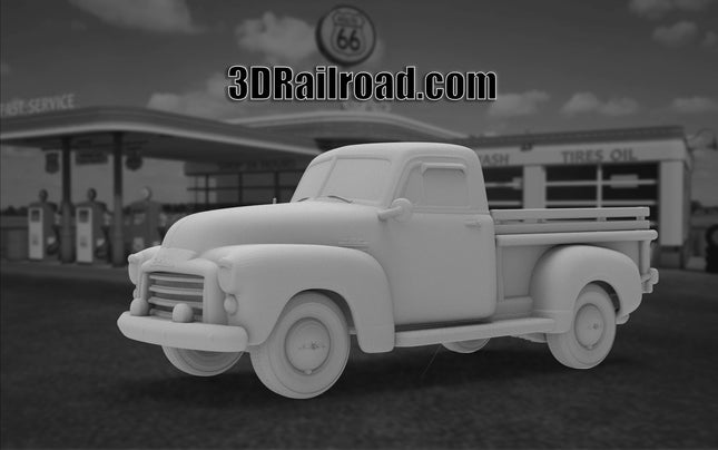 1952 GMC 3000 Pickup  - Custom Sculptures 3D Printed in Clear Resin
