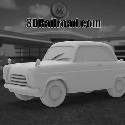 1953 Ford Anglia - Custom Sculptures 3D Printed in Clear Resin