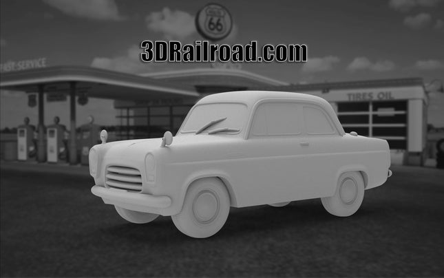 1953 Ford Anglia - Custom Sculptures 3D Printed in Clear Resin