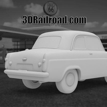 1953 Ford Anglia - Custom Sculptures 3D Printed in Clear Resin