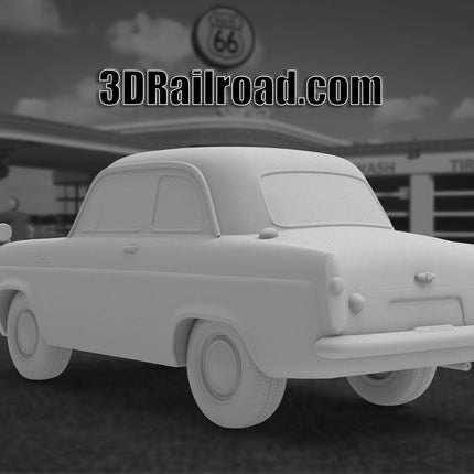 1953 Ford Anglia - Custom Sculptures 3D Printed in Clear Resin
