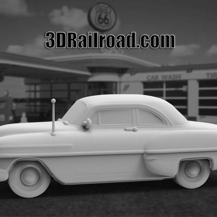 1953 Chevy Club Coupe - Custom Sculptures 3D Printed in Clear Resin