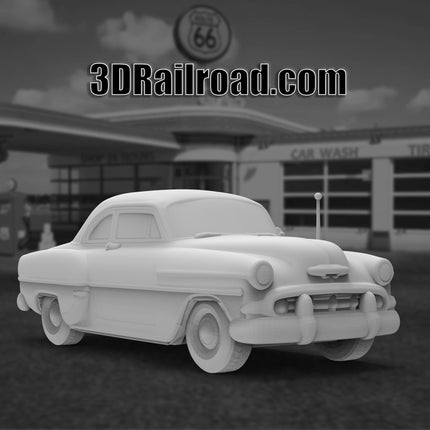 1953 Chevy Club Coupe - Custom Sculptures 3D Printed in Clear Resin