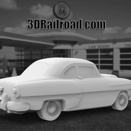 1953 Chevy Club Coupe - Custom Sculptures 3D Printed in Clear Resin