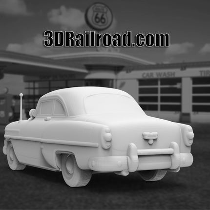1953 Chevy Club Coupe - Custom Sculptures 3D Printed in Clear Resin