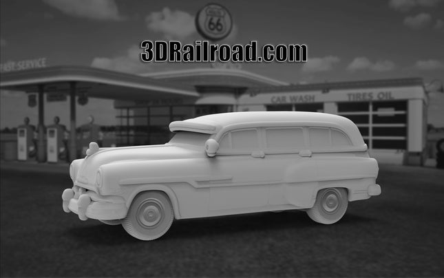 1953 Pontiac Chieftan - Custom Sculptures 3D Printed in Clear Resin