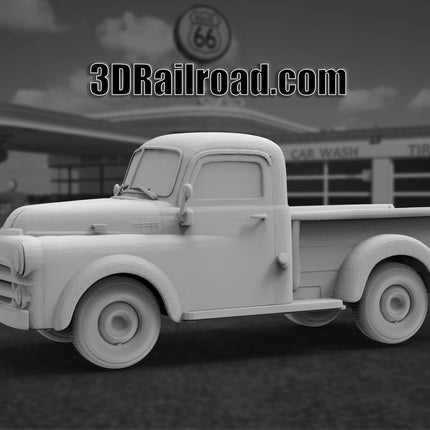 1954 Dodge C Pickup - Custom Sculptures 3D Printed in Clear Resin