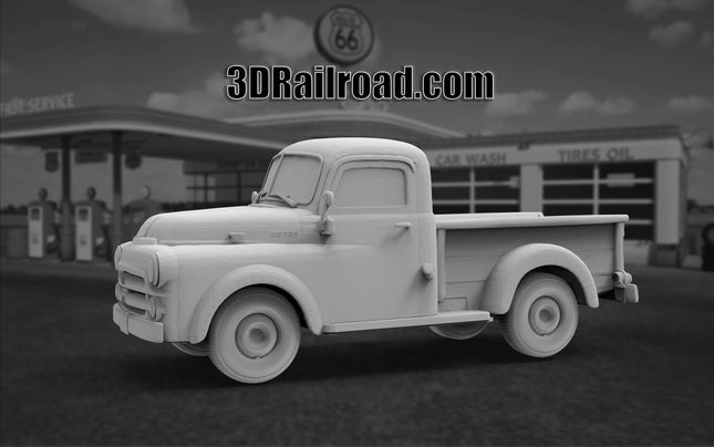 1954 Dodge C Pickup - Custom Sculptures 3D Printed in Clear Resin