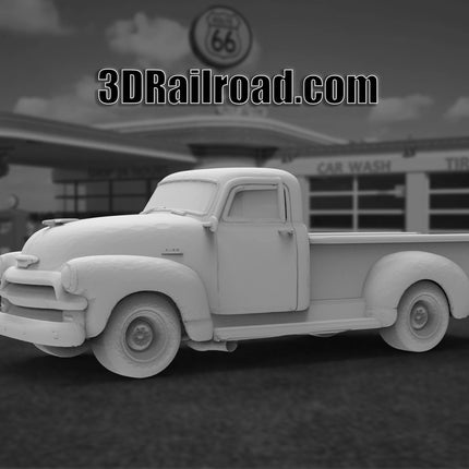 1955 Chevy Medium Duty Pickup - Custom Sculptures 3D Printed in Clear Resin