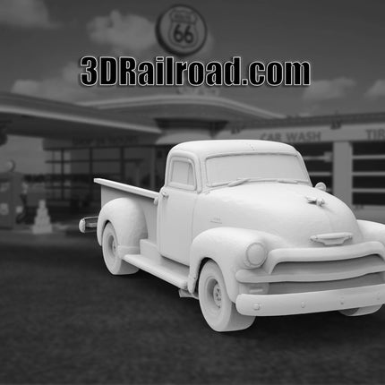 1955 Chevy Medium Duty Pickup - Custom Sculptures 3D Printed in Clear Resin