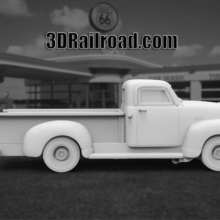 1955 Chevy Medium Duty Pickup - Custom Sculptures 3D Printed in Clear Resin