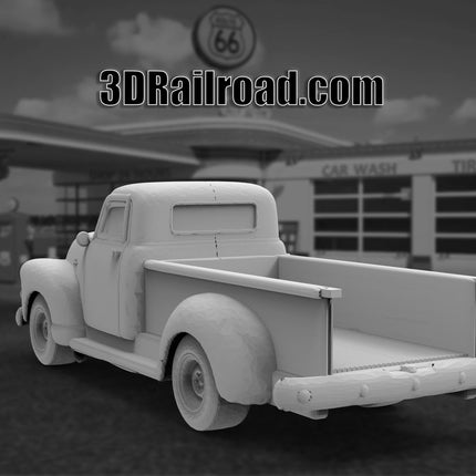 1955 Chevy Medium Duty Pickup - Custom Sculptures 3D Printed in Clear Resin