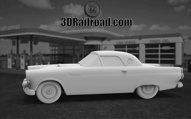 1955 Ford Thunderbird - Custom Sculptures 3D Printed in Clear Resin