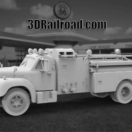 1955 Mack Firetruck - Custom Sculptures 3D Printed in Clear Resin