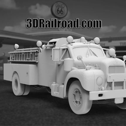 1955 Mack Firetruck - Custom Sculptures 3D Printed in Clear Resin