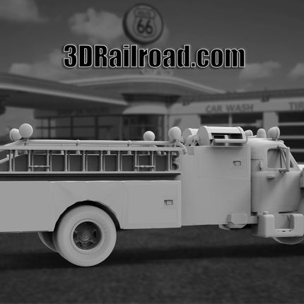 1955 Mack Firetruck - Custom Sculptures 3D Printed in Clear Resin