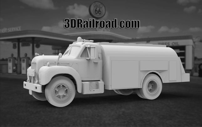1955 Mack Tanker - Custom Sculptures 3D Printed in Clear Resin