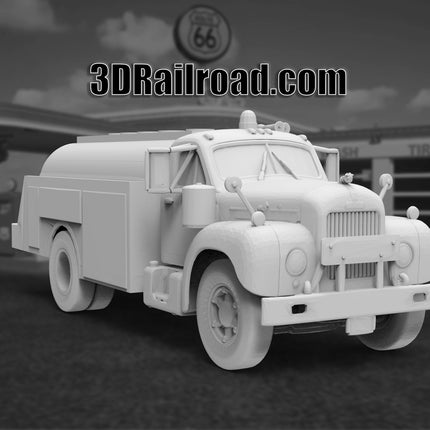1955 Mack Tanker - Custom Sculptures 3D Printed in Clear Resin