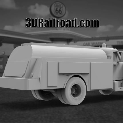 1955 Mack Tanker - Custom Sculptures 3D Printed in Clear Resin