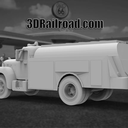 1955 Mack Tanker - Custom Sculptures 3D Printed in Clear Resin