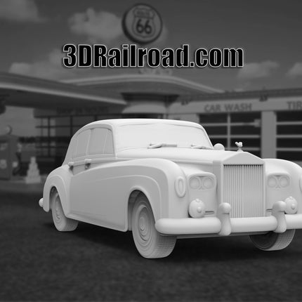 1955 Rolls Royce Silver Cloud - Custom Sculptures 3D Printed in Clear Resin