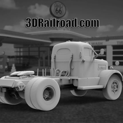 1955 White Semi - Custom Sculptures 3D Printed in Clear Resin (Copy)